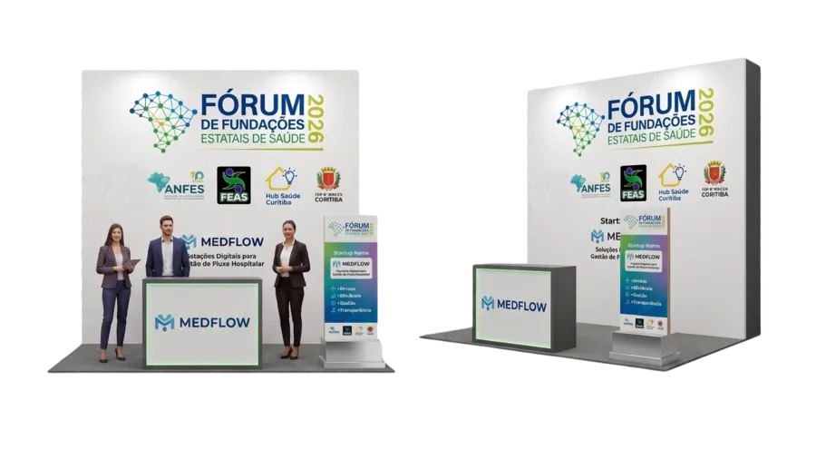 Stand de patrocinador no evento